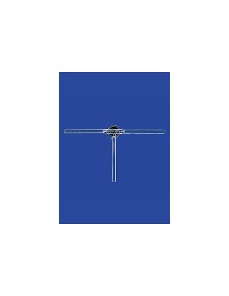 Dreiweg-Kegelhahn mit Glasküken Duran NS14,5 Bohrung 1,5 mm