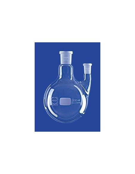 Kolba okręgłodenna 2-szyjna 1000 ml szyja boczna równoległa