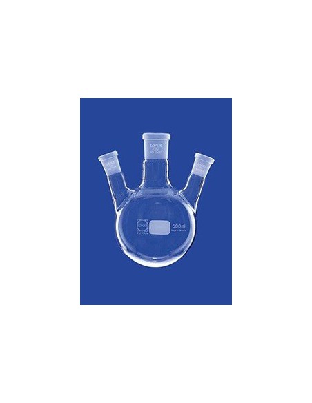 Kolba destylacyjna kulista trójszyjna 1000 ml boczne skośne