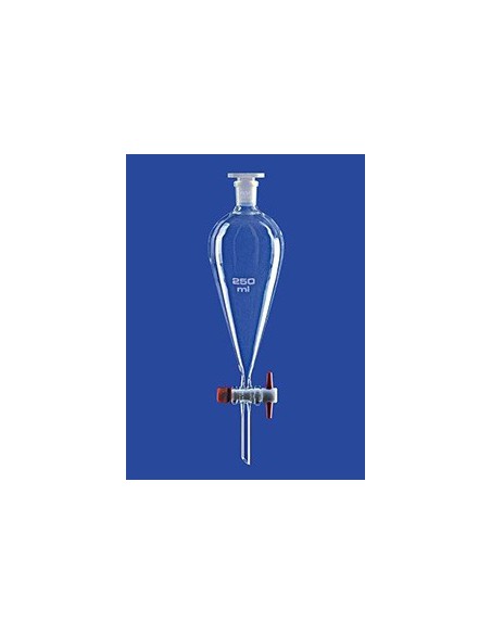 Rozdzielacz Squibba szkło borokrzem 3.3 50 ml kurek PTFE