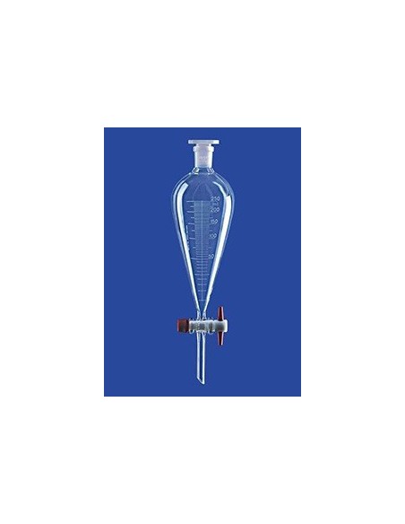 Rozdzielacz Squibba szkło borokrzem 1000 ml kurek PTFE