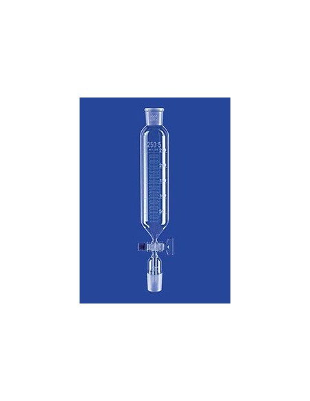 Dropping funnel cylindrical 50 ml:1 ml solid glass plug boro