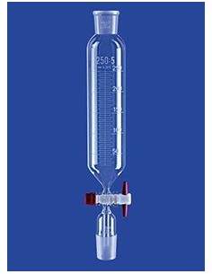 Tropftrichter zylindrisch 50 ml:1 ml PTFE-Küken Boro 3.3