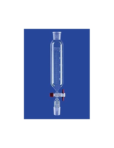 Dropping funnel cylindrical 50 ml:1 ml PTFE-plug boro 3.3