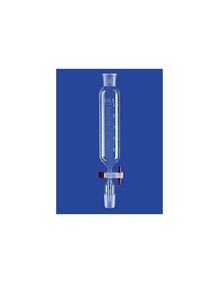Wkraplacz cylindriczny 50 ml:1 ml kranik PTFE boro 3.3 NS29/32