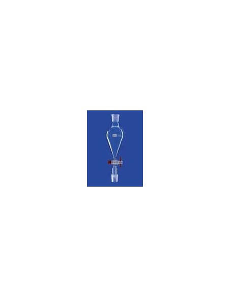 Dropping funnel 50 ml conical with PTFE-plug boro 3.3 NS19/26