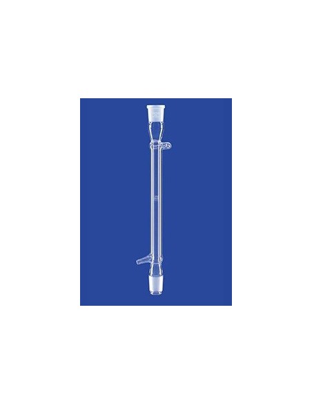 Liebig-Kühler mit Kern und Hülse Wasseranschluß Olive Glas