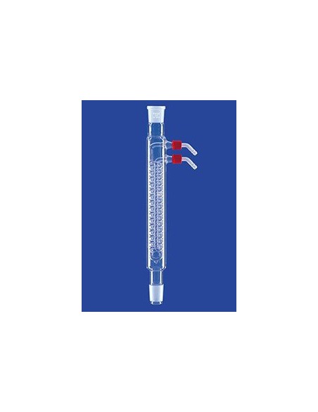 Dimroth-Kühler mit Kern und Hülse Wasseranschluß GL 14 Glas