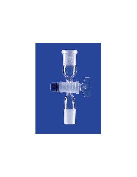 Zwischenstück mit NS-Hahn Kern u. Hülse Glas Kern NS29/32 Hülse