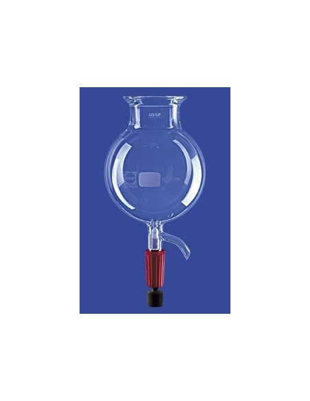 Reaktionsgefäss 20 L kugelförmig mit Ventil 25 mm Glas Flansch