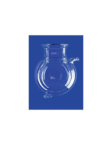 Reaktionsgefäss 4 L kugelförmig mit Temperiermantel GL 18 Glas