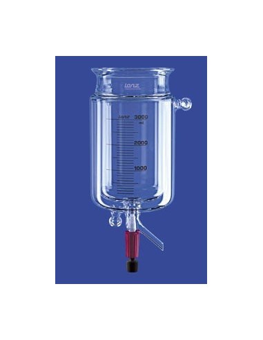 Naczynie reakcyjne 2 L cylindryczne płaszcz grzejny zawór 10 mm