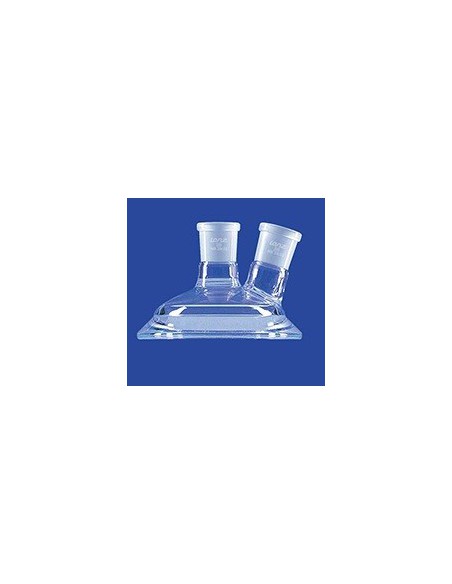 Planschliff-Deckel Mittelhals ein schräger Seitenhals Glas