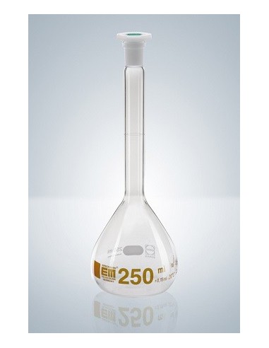 Volumetric flask 10 ml Duran class A CC stopper PE NS 10/19