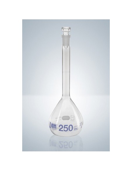 Messkolben 200 ml Duran Klasse A KB Glasstopfen NS 14/23