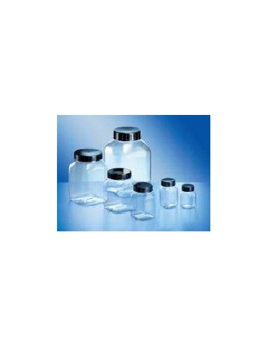 Wide neck container PETG 1000 ml clear without srew cap pack 96
