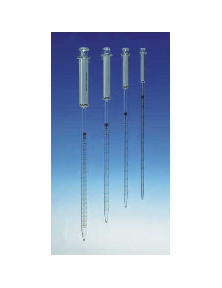 Graduated pipette with piston 2:0,02 ml AR-glass total delivery