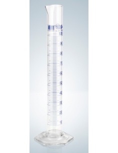 Cylinder miarowy klasy A 10 ml Certyfikat niebieska podziałka