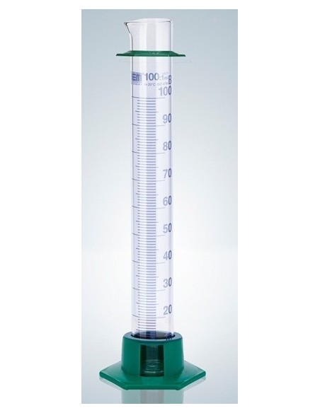 Measuring cylinder 50 ml Duran class B plastic socket short