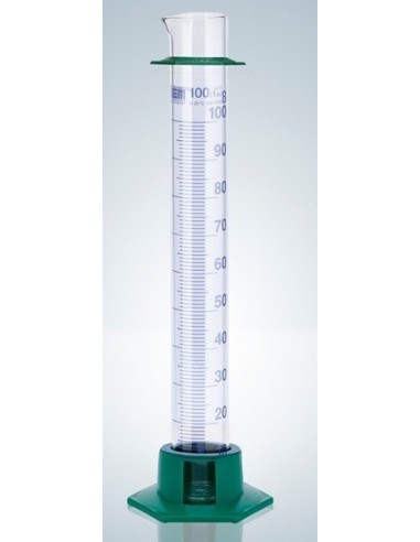 Measuring cylinder 250 ml Duran class B plastic socket short
