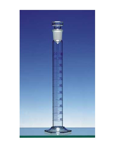 Mischzylinder 100 ml Duran Klasse A KB Ringteilung Glasstopfen