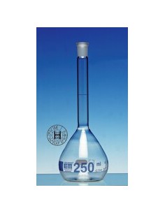 Messkolben 20 ml Duran Klasse A KB ohne Stopfen blau graduiert