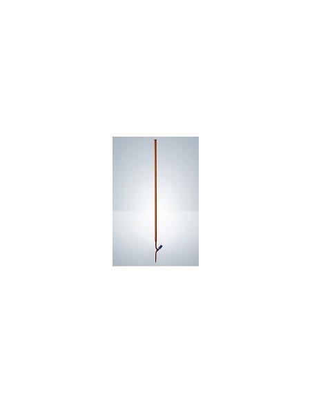 Bürette 10:0,02 ml Duran AS amber straight glass stopcock PTFE