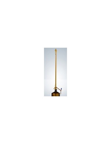 Autom. burette Pellet 10:0,02 ml amber lateral stopcock PTFE
