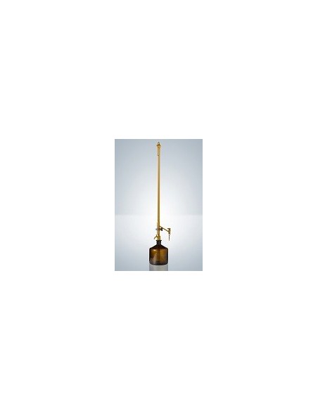 Automatic burette Pellet 5 ml amber with intermediate stopcock