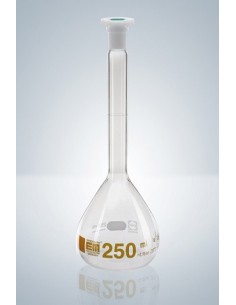 Volumetric flask 10 ml Duran class A CC stopper PE amber