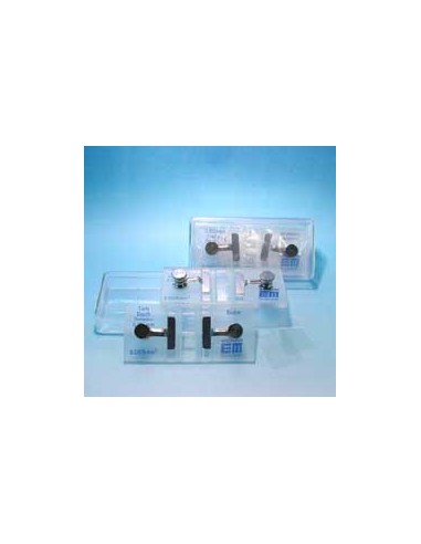 Counting chamber acc. to Thoma dark-lined with clamps depth 0,1