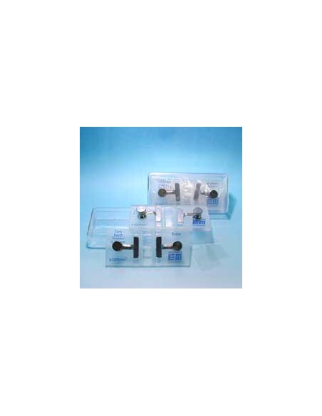 Counting chamber acc. to Thoma dark-lined with clamps depth 0,1