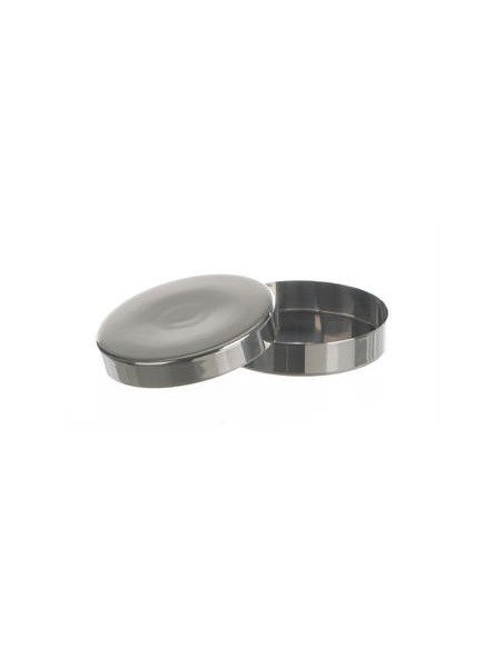Petri dish with lid 18/10 Stainless steel 120x20 mm