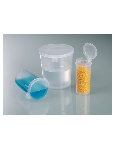 Probendose PP 90 ml aseptisch Beschriftungsfeld Markierung bei