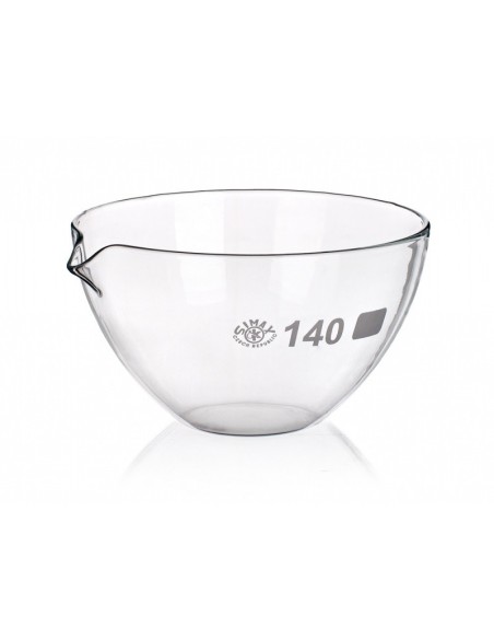 Abdampfschale 1500 ml Borosilikatglas 3.3 Ausguss flacher Boden