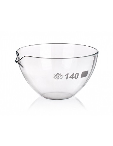 Abdampfschale 170 ml Borosilikatglas 3.3 Ausguss flacher Boden