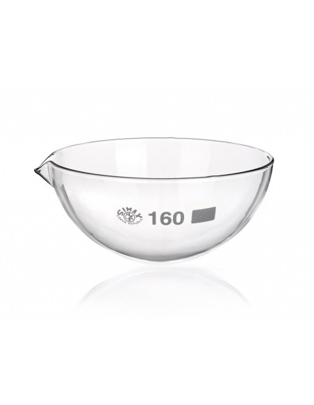 Abdampfschale 2000 ml Borosilikatglas 3.3 Ausguss runder Boden