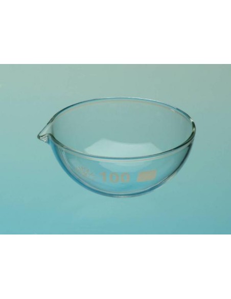 Abdampfschale 500 ml Borosilikatglas 3.3 Ausguss runder Boden