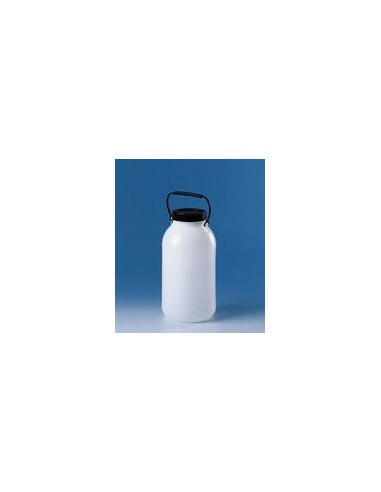 Storage bottle PE-HD 5 l with screw cap and handle
