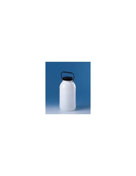 Storage bottle PE-HD 5 l with screw cap and handle