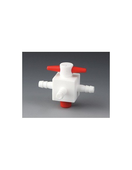 Oliven-Kegel-Hahn PTFE A-Ø Olive 4,5 mm 3 Wege