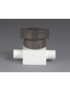 Zawór kulowy PTFE GL 18 Ø 4 mm 2-drożny otwór prosty