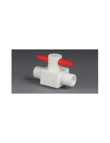 GL 2 -Way Stopcock PTFE GL14 Bore shape stopcock 4 mm straight