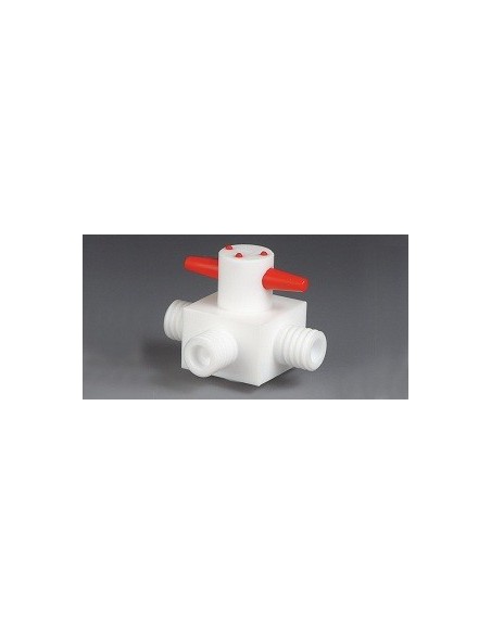 GL 3 Way Stopcock PTFE GL25 Bore shape stopcock 6 mm T-shaped