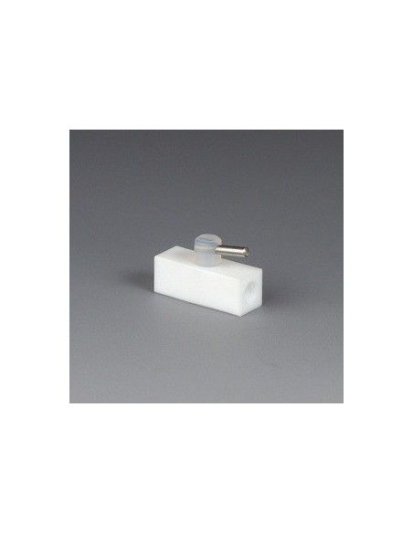 Miniaturowy 2-drożny zawór PTFE UNF 1/4" 28 G dla węży o