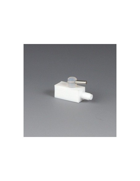 Miniature 2-Way Stopcock PTFE UNF 1/4" 28 G for Ø 0,8x1,6 mm