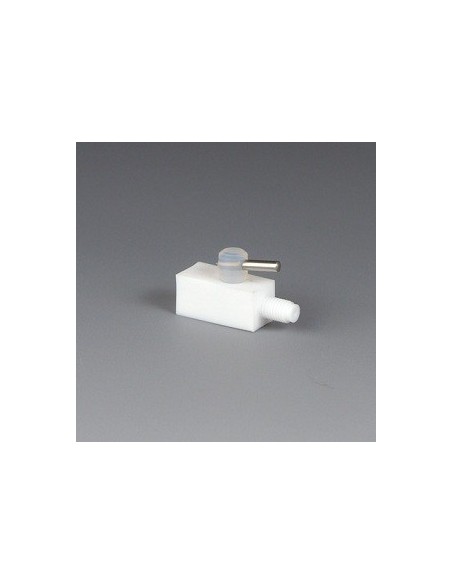 Mini-2 Wege-Hahn PTFE UNF 1/4" 28 G für Ø 1,6x3,2 mm