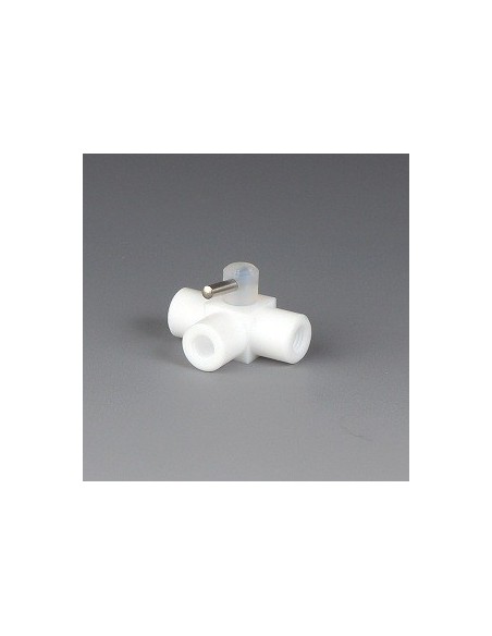 Miniature 3-Way Stopcock PTFE UNF 1/4" 28 G for Ø 0,8x1,6 mm