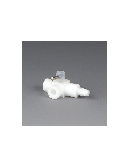 Mini-3 Wege-Hahn PTFE UNF 1/4" 28 G für Ø 1,6x3,2 mm