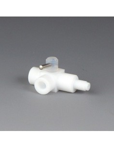 Miniature 3-Way Stopcock PTFE UNF 1/4" 28 G for Ø 0,8x1,6 mm